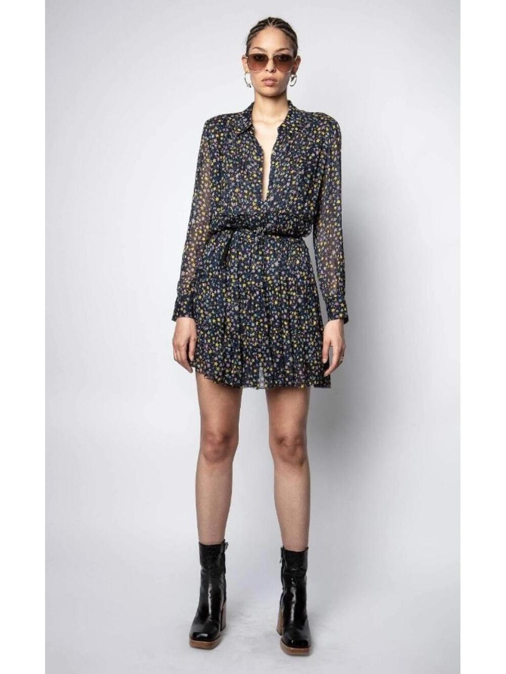 Zadig & Voltaire Rapidy Crinkle Print Etoi Dress